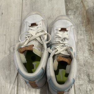 Nike indigo high tops. Size 8.5 light blue and white slightly worn.